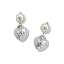 Load image into Gallery viewer, Brighton One Heart Pearl Post Earrings

