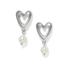Load image into Gallery viewer, Brighton Cascade Open Heart Pearl Post Drop Earrings
