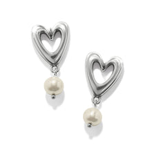 Load image into Gallery viewer, Brighton Cascade Open Heart Pearl Post Drop Earrings
