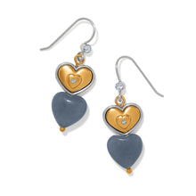 Load image into Gallery viewer, Brighton One Heart Duo Heart French Wire Earrings
