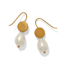 Load image into Gallery viewer, Brighton Trust Your Journey Petite Pearl Leverback Earrings
