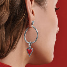 Load image into Gallery viewer, Brighton Oval Hoop Charm Earrings
