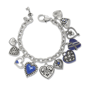 Brighton One Heart Link Charm Bracelet