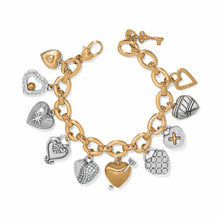 Load image into Gallery viewer, Brighton One Heart Large Charm Bracelet
