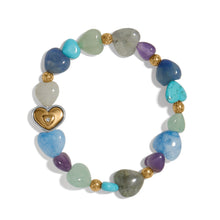 Load image into Gallery viewer, Brighton One Heart Multi Heart Bead Stretch Bracelet

