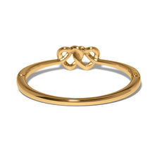 Load image into Gallery viewer, Brighton Interlok Linked Hearts Hinged Bangle

