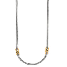 Load image into Gallery viewer, Brighton Interlok Twist Two Tone Double Chain Necklace
