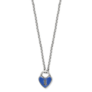 Brighton One Heart Reversible Padlock Necklace