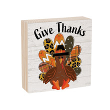 Load image into Gallery viewer, Give Thanks Wood Plock
