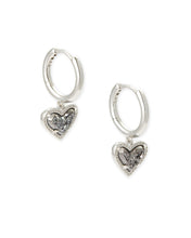 Load image into Gallery viewer, Kendra Scott Ari Heart Earrings in Silver
