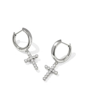 Load image into Gallery viewer, Kendra Scott Cross Crystal Huggie Earrings
