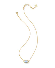 Load image into Gallery viewer, Kendra Scott Gold Elisa Pendant Necklace in Light Variegated Blue
