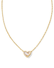 Load image into Gallery viewer, Kendra Scott Framed Ari Heart Pendant Necklace in Gold
