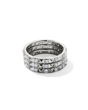 Load image into Gallery viewer, Kendra Scott Fate Silver Ring Set
