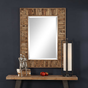 Reclaimed Wood Rectangle Mirror