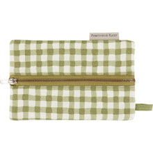 Load image into Gallery viewer, Green Gingham Pencil Pouch
