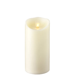 Moving Flame Ivory Pillar Candles