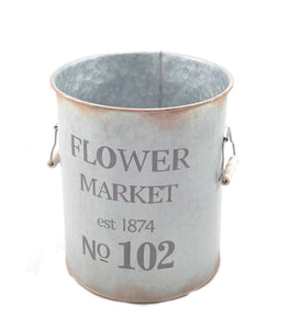 Flower Market Galvanized Bucket