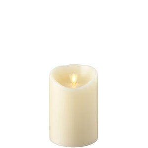 Moving Flame Ivory Pillar Candles