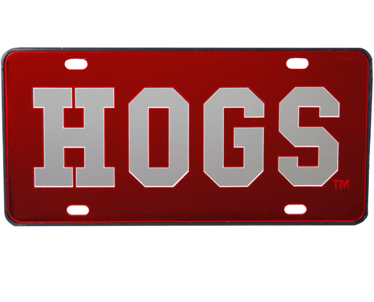 Hogs Mirrored License Plate