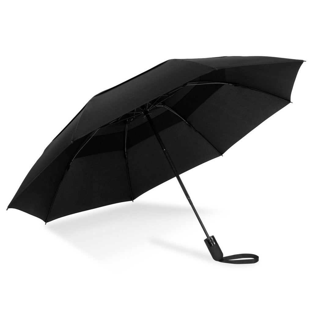 Black UnbelievaBrella™ Compact Reverse Umbrella