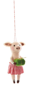 Wool Pig Ornament