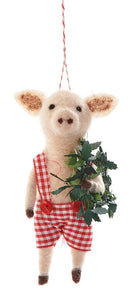 Wool Pig Ornament