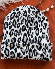 Leopard Knit Hat