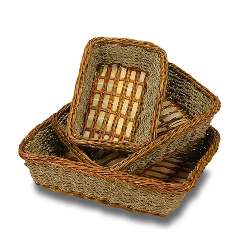 Seagrass/Bamboo Rectangular Basket Trays