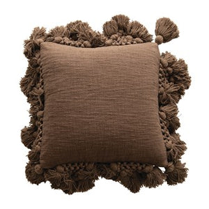 Crochet Pillow With Tassels