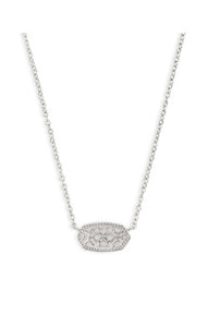 Kendra Scott Elisa Silver Pendant Necklace In Silver Filigree