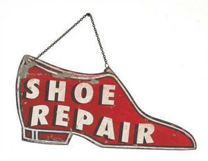 Shoe Repair Metal Sign