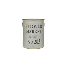 Load image into Gallery viewer, Flower Market Galvanized Bucket
