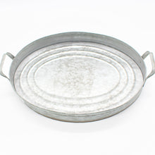 Load image into Gallery viewer, Oval Galvanized Serving Tray
