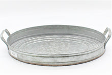 Load image into Gallery viewer, Oval Galvanized Serving Tray
