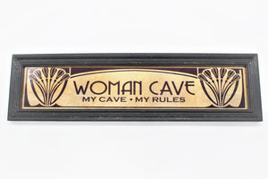 Woman Cave Framed Sign