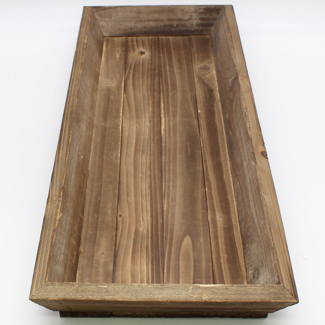 Rectangle Beveled Wood Tray