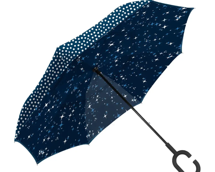 Quincy Navy UnbelievaBrella™ Reverse Umbrella