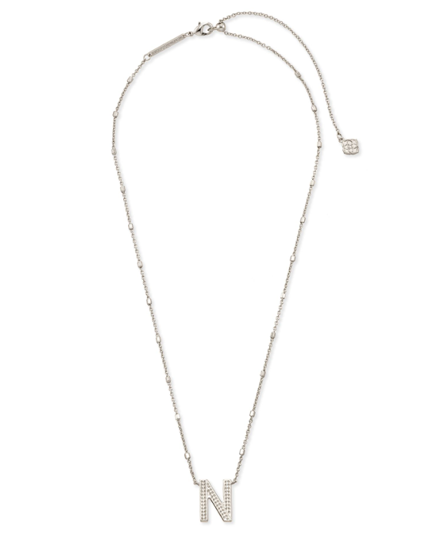 Kendra Scott Silver Letter Pendant Necklace – Hartz Honey Hole