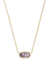 Load image into Gallery viewer, Kendra Scott Elisa Gold Pendant Necklace In Purple Amethyst
