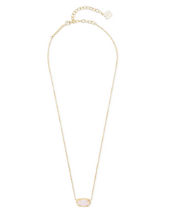 Kendra Scott Elisa Gold 20" Pendant Necklace In Iridescent Drusy