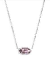 Load image into Gallery viewer, Kendra Scott Elisa Silver Pendant Necklace In Purple Amethyst
