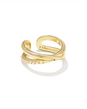 Load image into Gallery viewer, Kendra Scott Annie Gold Infinity Ring In White Crystal
