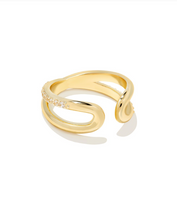Load image into Gallery viewer, Kendra Scott Annie Gold Infinity Ring In White Crystal
