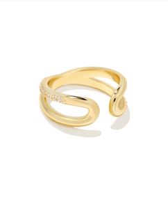 Kendra Scott Annie Gold Infinity Ring In White Crystal