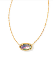 Load image into Gallery viewer, Kendra Scott Elisa Gold Pendant Necklace In Lilac Abalone
