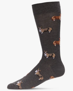 Corgis Bamboo Men's Crew Socks