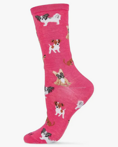 Puppy Love Bamboo Crew Socks