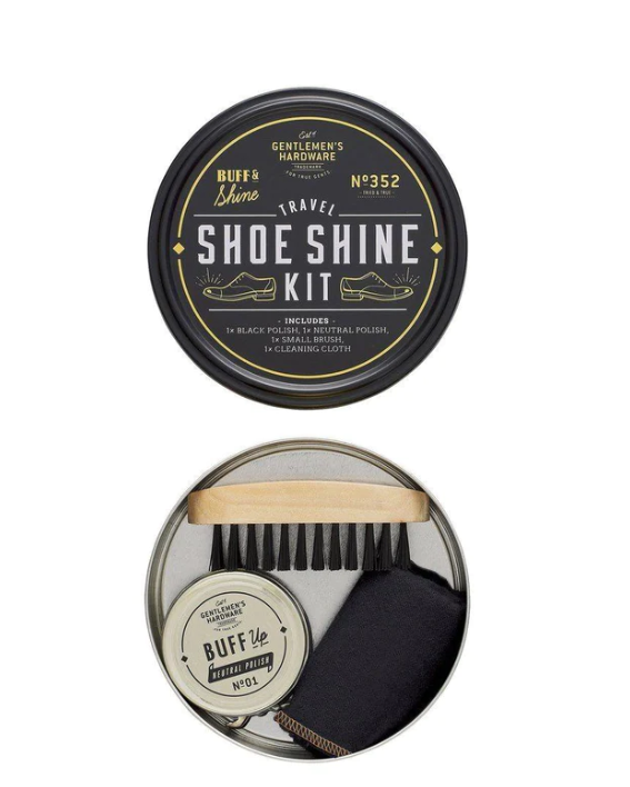 Travel Shoe Shine Tin