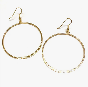 Heather Gold Hoops